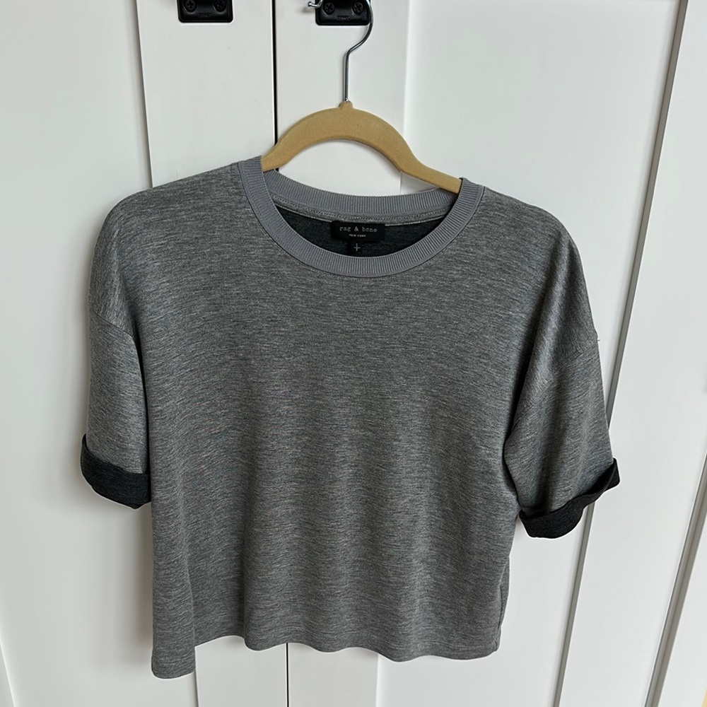 rag & bone Gray Short Sleeve Tee Size S